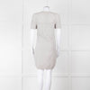 Chanel Light Grey Cashmere Lattice Short Sleeve Dress