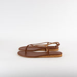 Gabriela Hearst Gia Leather Thong Sandal Brown
