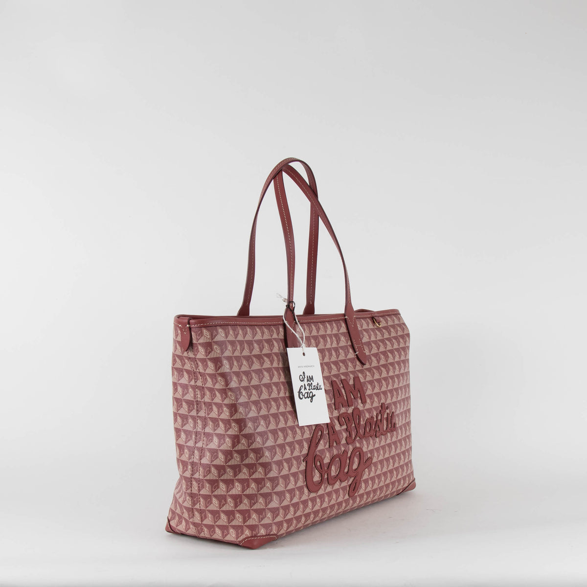 Anya Hindmarch Medium Damson I am a Plastic Bag Zipped Tote