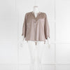 Dea Kudibal Beige Chevron Silk Blouse