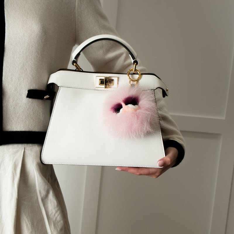 Fendi Pale Pink Fur Monster Charm Bag
