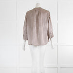 Dea Kudibal Beige Chevron Silk Blouse