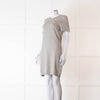Chanel Light Grey Cashmere Lattice Short Sleeve Dress
