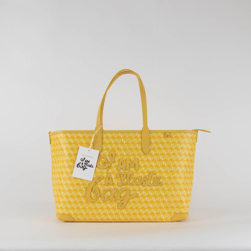 Anya Hindmarch Medium  I Am A Plastic Bag Tote in Lemon Yellow