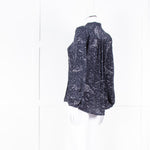Lily And Lionel Navy White Astrological Print Long Sleeve Top