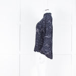 Lily And Lionel Navy White Astrological Print Long Sleeve Top