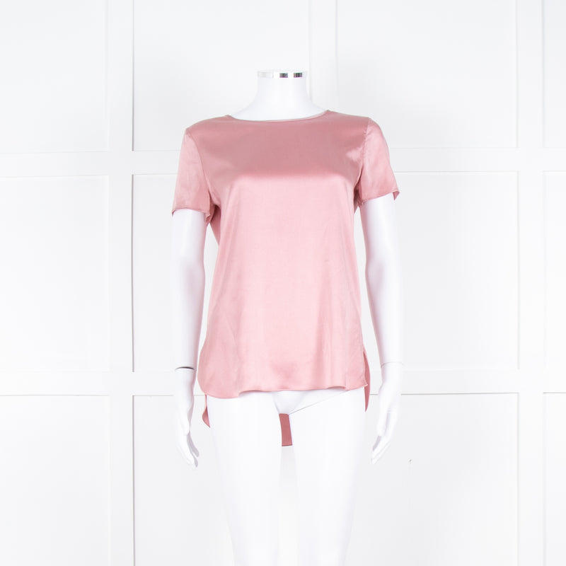 Max Mara Leisure Blush Pink Silk Satin Top