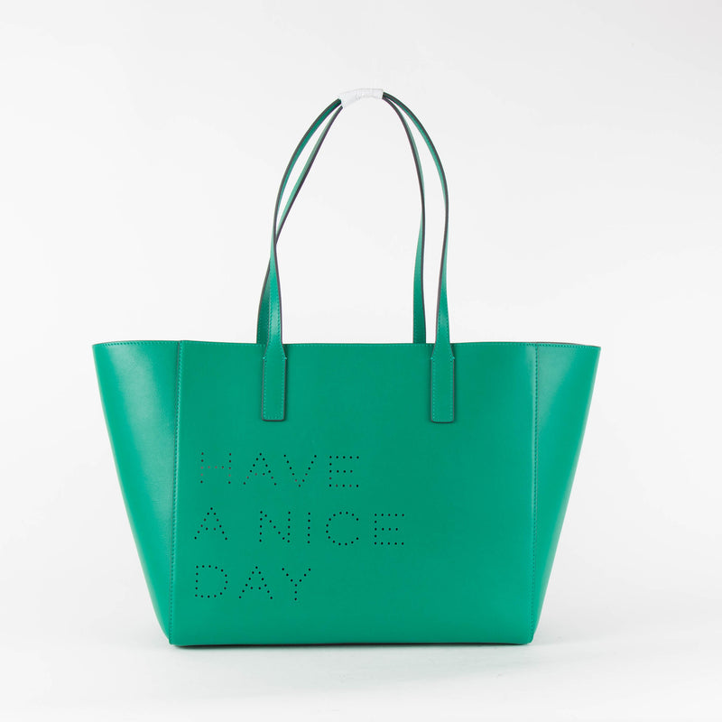 Anya Hindmarch AR Ebury Featherweight Tote in Emerald Green