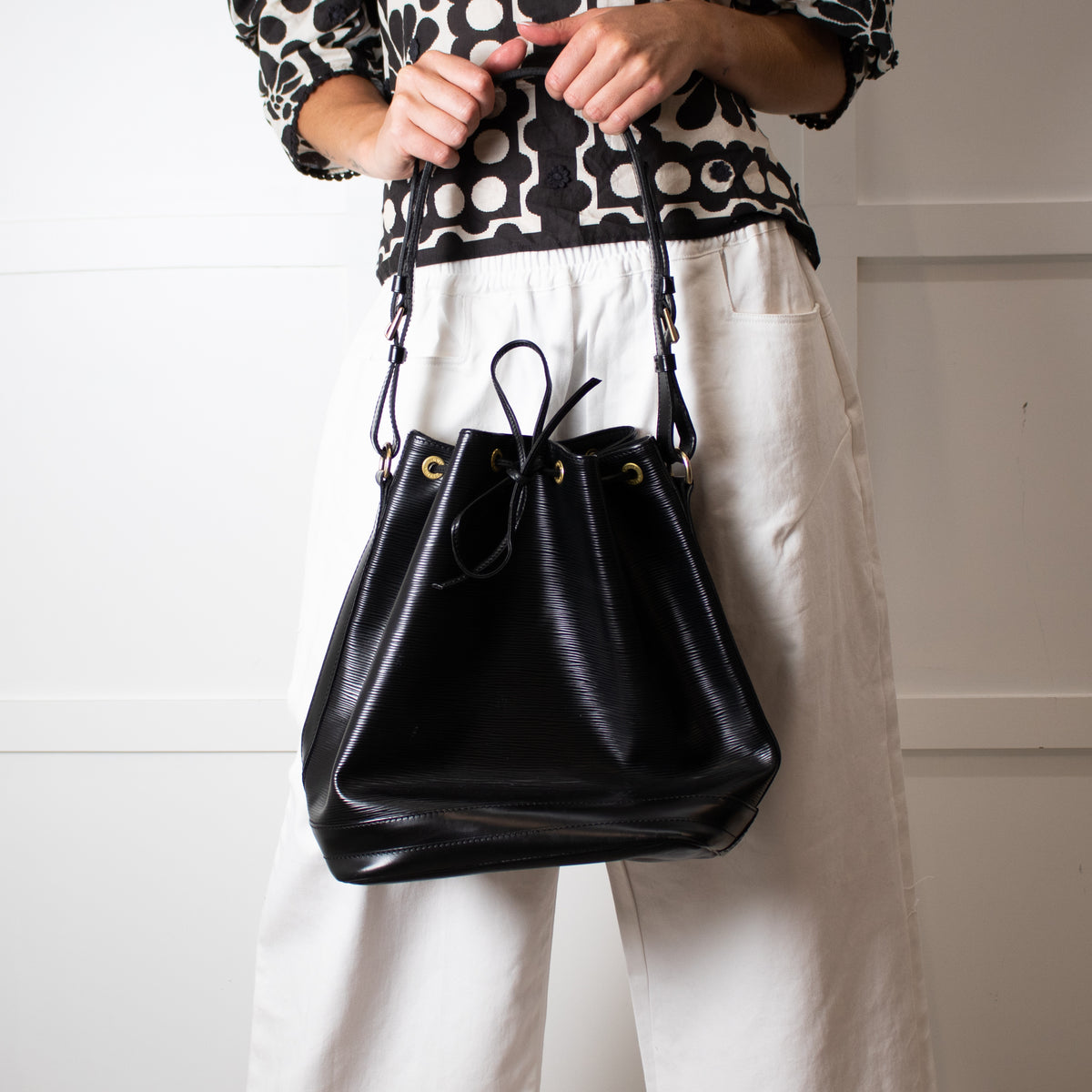 Louis Vuitton Black Epi Leather Noe Bucket Bag