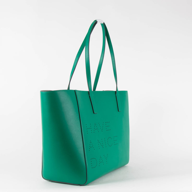 Anya Hindmarch AR Ebury Featherweight Tote in Emerald Green
