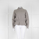 See By Chloe Grey Frill Hem Knitted Jumper