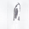 Salvatore Ferragamo Cream Grey Snakeskin Sleeveless Top