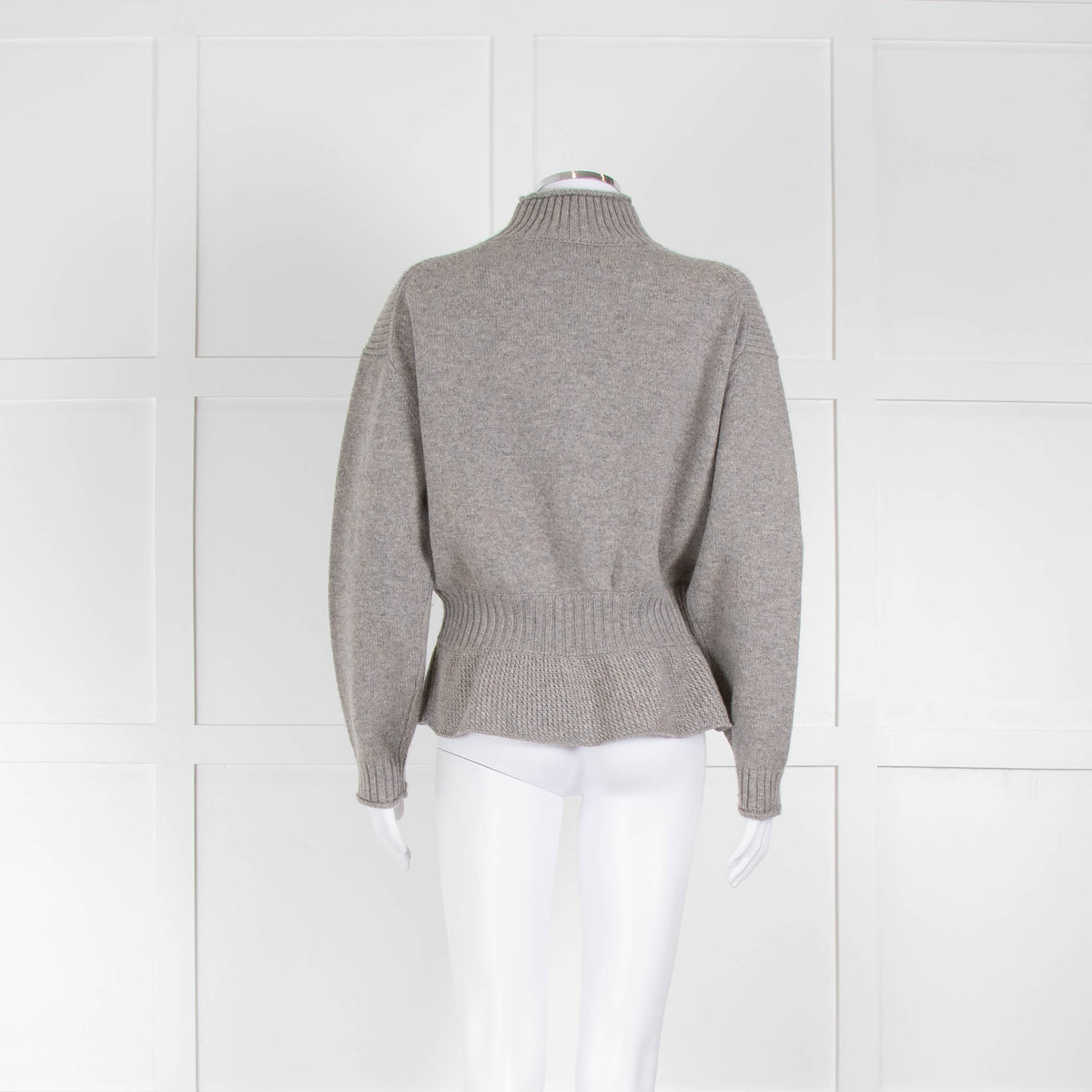 See By Chloe Grey Frill Hem Knitted Jumper