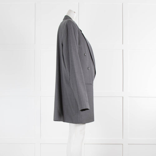 Martine Rose Grey Pinstripe Oversized Jacket
