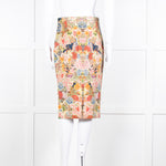 Alexander McQueen Multi Colour Floral Pencil Skirt