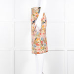 Alexander McQueen Multi Colour Floral Pencil Skirt