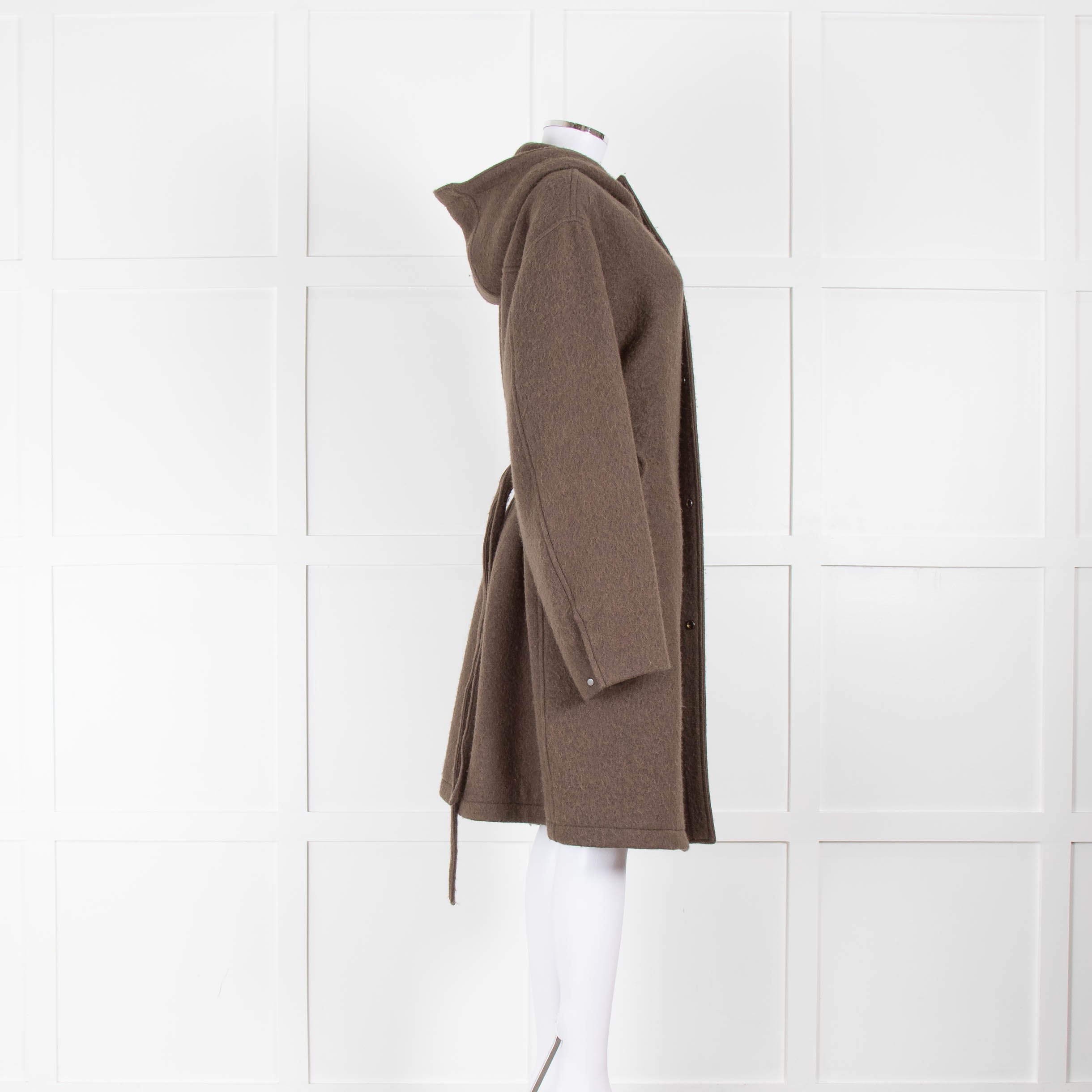 Auralee Brushed Alpaca Wool Melton Hooded Coat – Phoenix Style