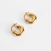 Jil Sander Classic Round Earrings Gold
