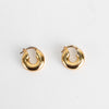 Jil Sander Classic Round Earrings Gold