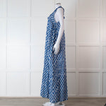Rae Feather Blue and White Spotted Maxi Dress