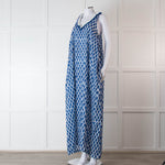 Rae Feather Blue and White Spotted Maxi Dress