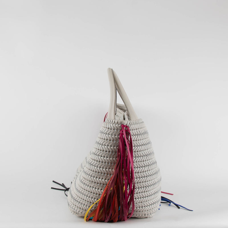 Anya Hindmarch Neeson Large Tassels Chalk Tote