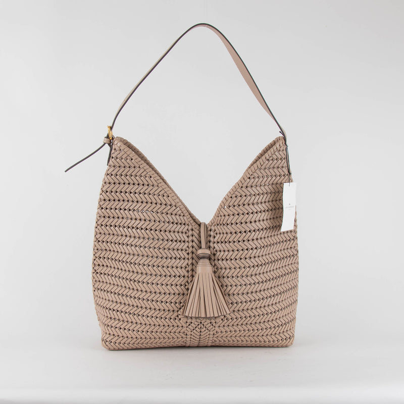 Anya Hindmarch Tassel Hobo Nude Bag