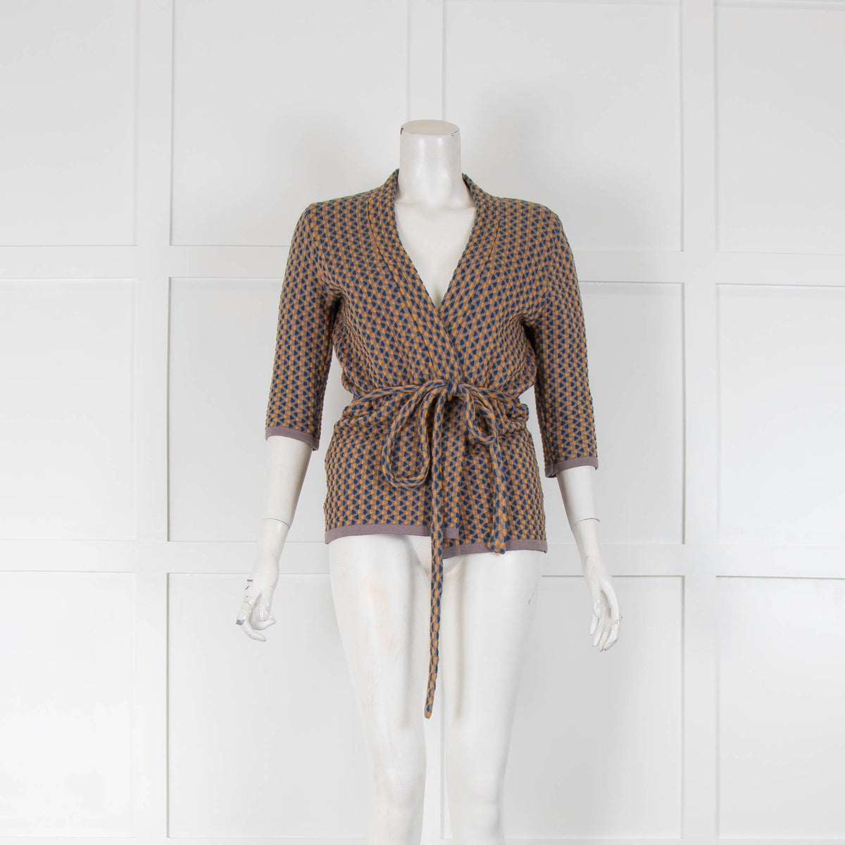Golden Goose Deluxe Brand Tan and Blue Crossover Top