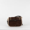 Anya Hindmarch Small Vere Satchel in Coffee Suede with Shearling Trim