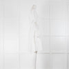 120 Lino White Shimmer Short Sleeve Linen  Mini Dress