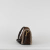 Anya Hindmarch Small Vere Satchel in Coffee Suede with Shearling Trim