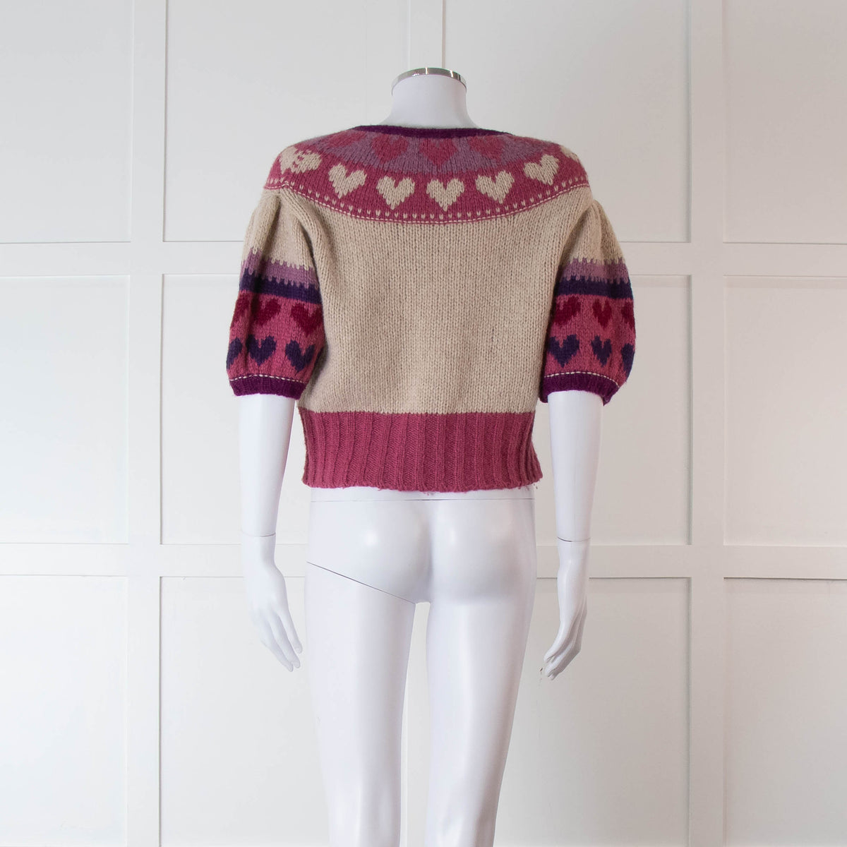LoveShackFancy Purple & Pink Short Sleeve Cardigan