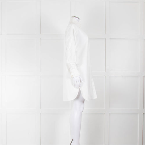 RAEY Lyocell Blend Giant Formal White Shirt
