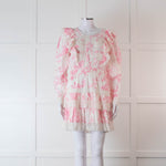 LoveShackFancy Pink and Cream Santorini Dress