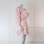 LoveShackFancy Pink and Cream Santorini Dress