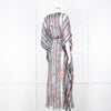 Diane Von Furstenberg White Brown Orange Snake Skin Maxi Cover Up