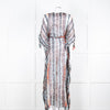 Diane Von Furstenberg White Brown Orange Snake Skin Maxi Cover Up