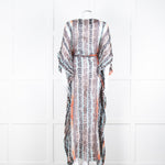 Diane Von Furstenberg White Brown Orange Snake Skin Maxi Cover Up