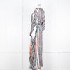 Diane Von Furstenberg White Brown Orange Snake Skin Maxi Cover Up