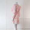 LoveShackFancy Pink and Cream Santorini Dress