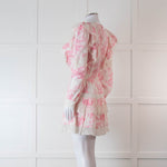 LoveShackFancy Pink and Cream Santorini Dress