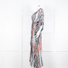 Diane Von Furstenberg White Brown Orange Snake Skin Maxi Cover Up