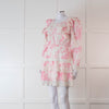 LoveShackFancy Pink and Cream Santorini Dress