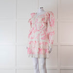 LoveShackFancy Pink and Cream Santorini Dress