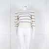 Me + Em White Black Stripes Chunky Knitted Jumper