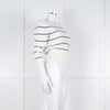 Me + Em White Black Stripes Chunky Knitted Jumper