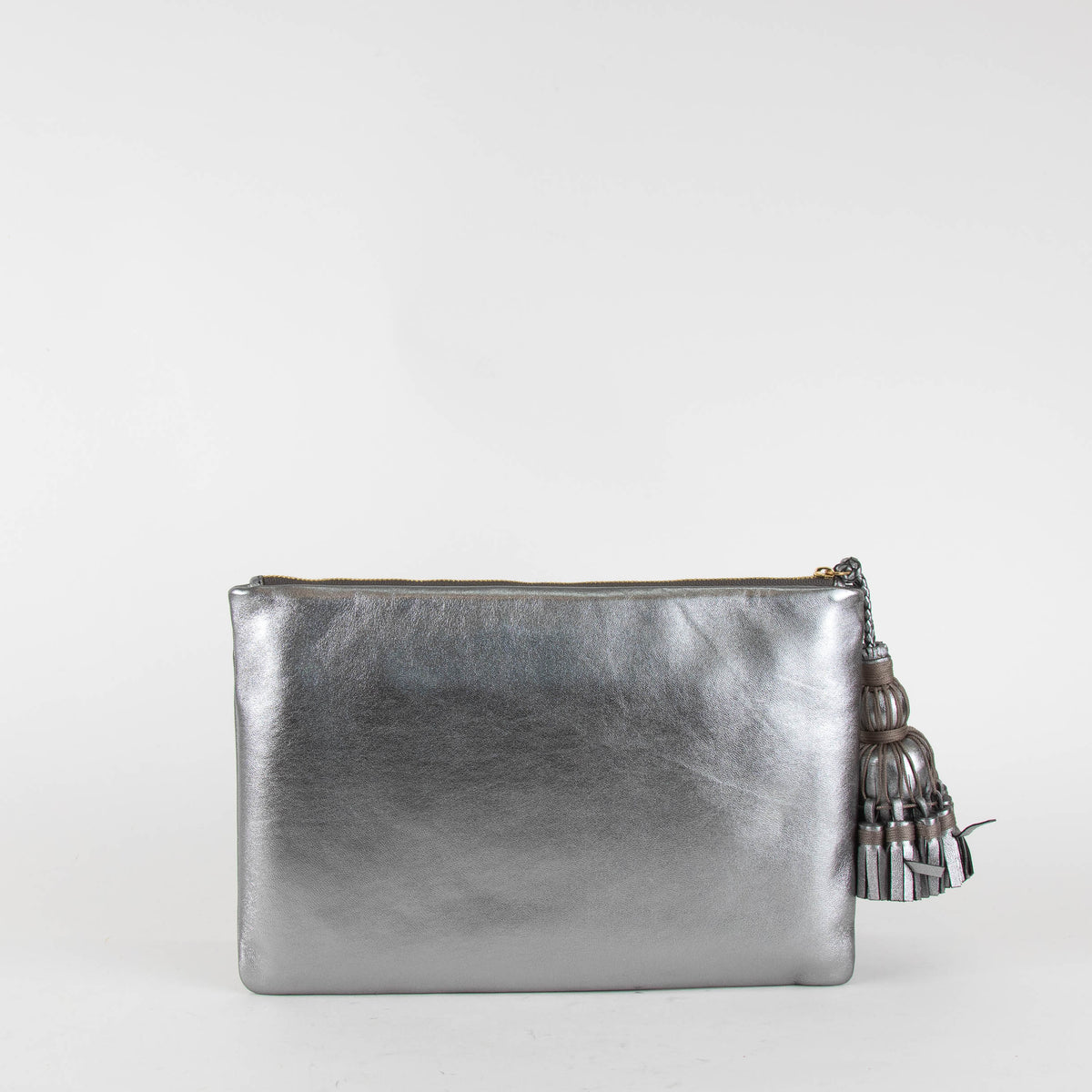 Anya Hindmarch Georgiana Clutch in Metallic Silver