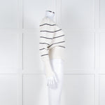 Me + Em White Black Stripes Chunky Knitted Jumper