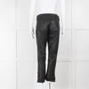 Paige Black Coated Denim Zip Hem Joggers