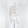 Me + Em White Black Stripes Chunky Knitted Jumper